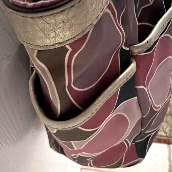 Coach authentic vintage multi-colored logo tote bag - Picture 6 of 13